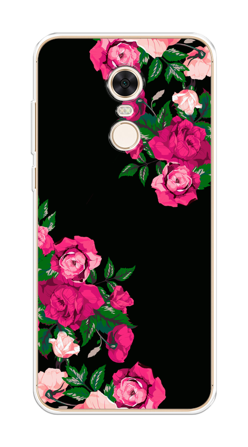 

Чехол на Xiaomi Redmi 5 Plus "Розы фуксия", Черный;розовый;зеленый, 33150-1