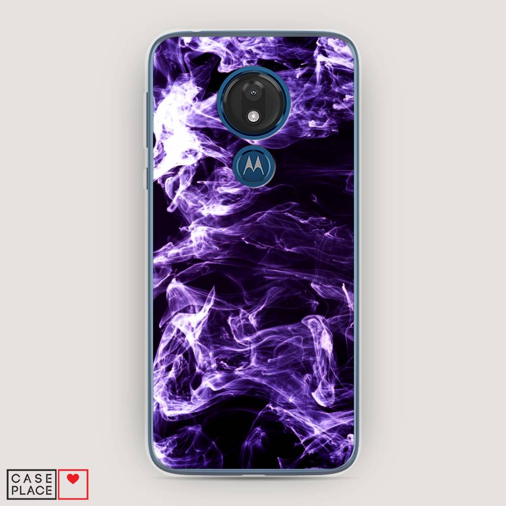 

Чехол для Motorola Moto G7 "Фиолетовый дым", Фиолетовый;белый;черный, 241150-3