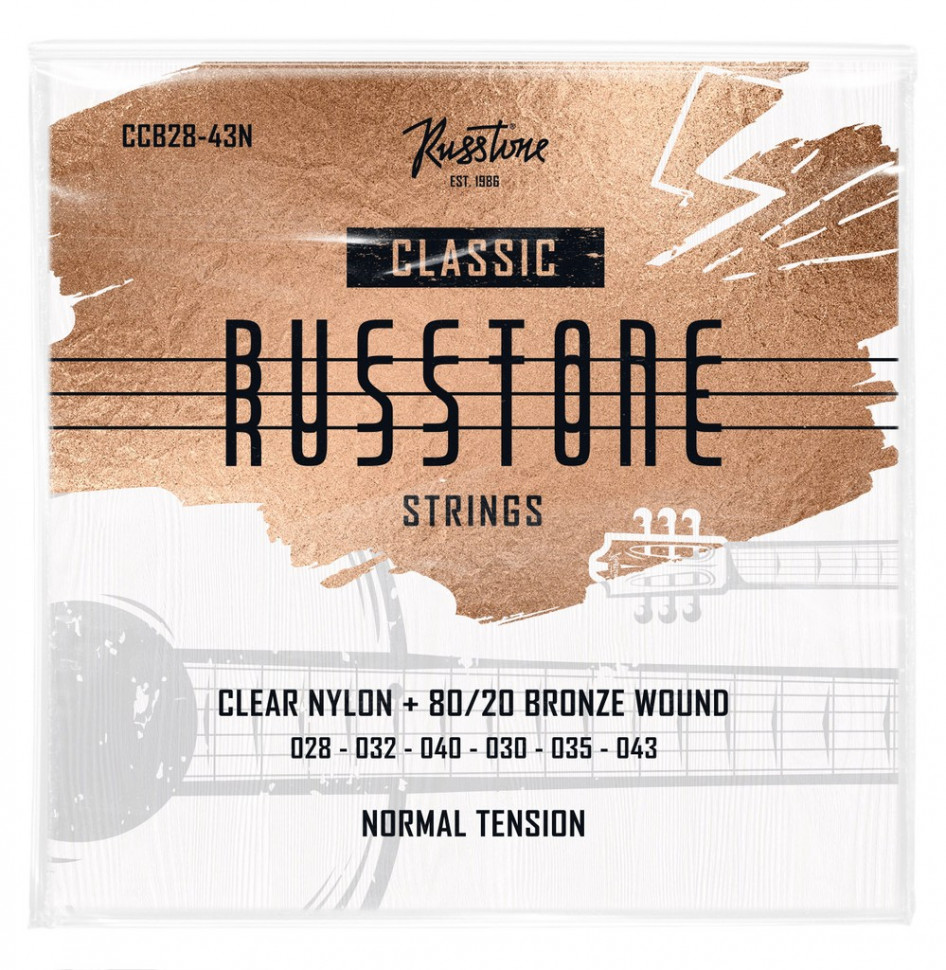 Комплект струн для классической гитары Russtone CCB28-43N 1174₽