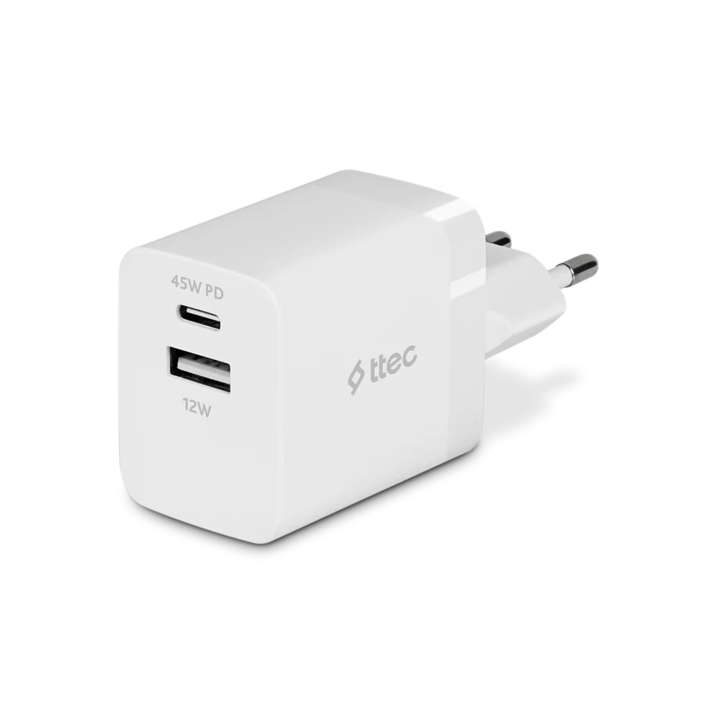 Сетевое зарядное устройство TTEC SmartCharger 45W PD Duo 3 А белый