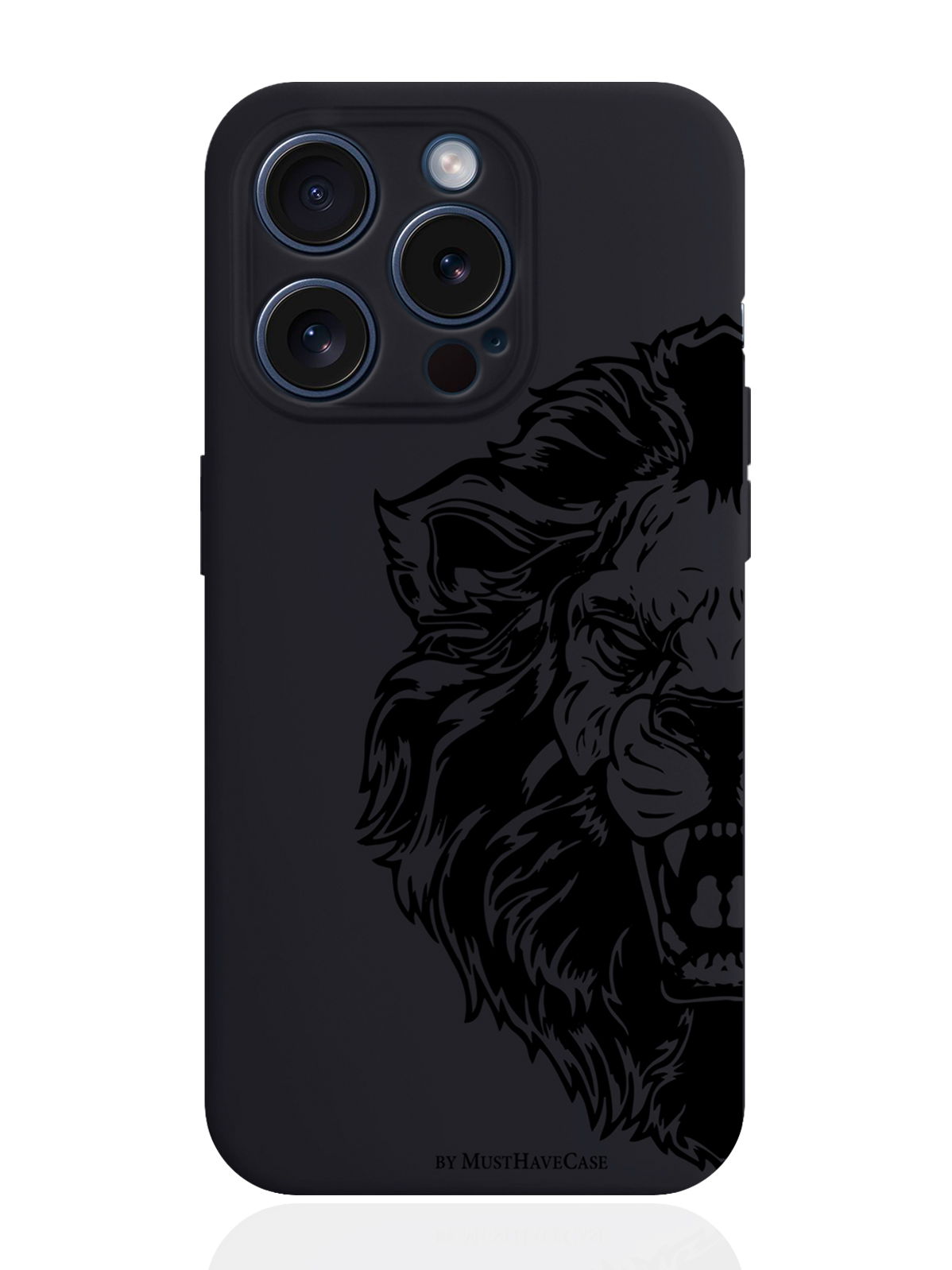 

Чехол для смартфона iPhone 15 Pro Король Лев силиконовый черный, Черный;коричневый