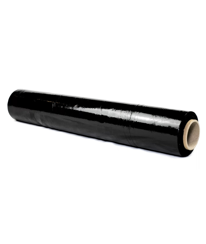 Стрейч-плёнка упаковочная ПЗП Звезда, чёрная, 1кг., 500 мм, 20 - 23 мкм., 200м.