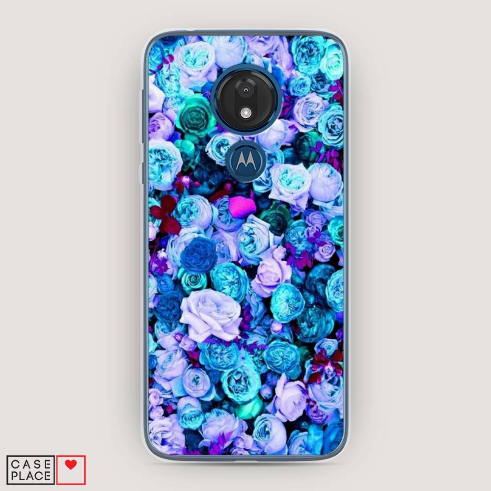 

Чехол для Motorola Moto G7 "Цветочный ковер", Фиолетовый, 241150-2