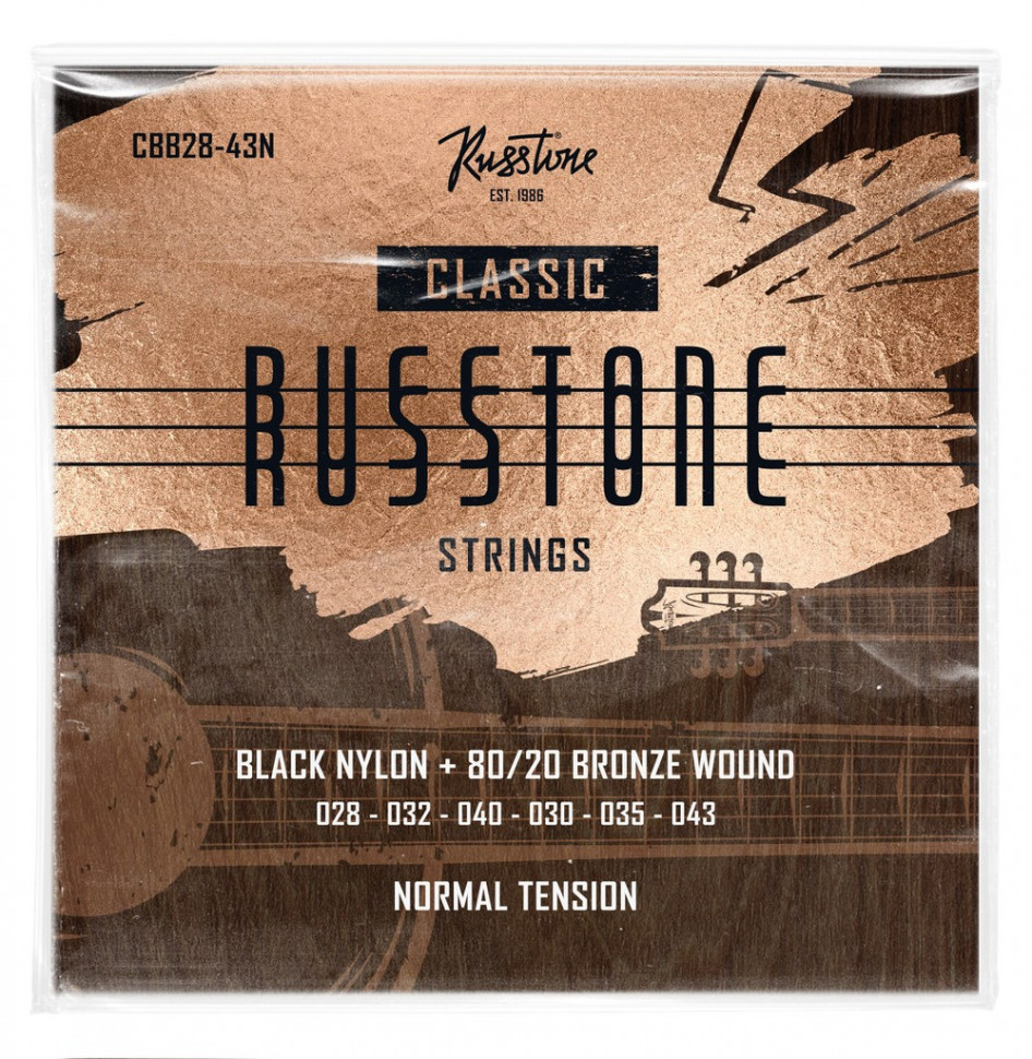 Комплект струн для классической гитары Russtone CBB28-43N 1174₽