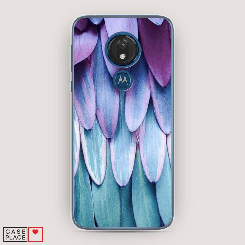 

Чехол для Motorola Moto G7 "Синее перо", Фиолетовый;голубой, 241150-3