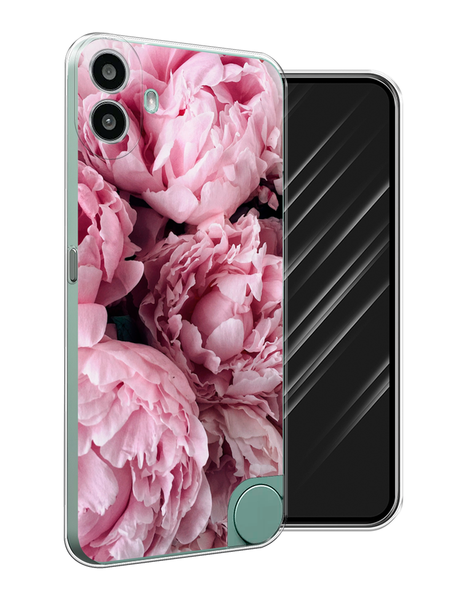 

Чехол Awog на CMF Phone 1 "Нежные пионы", Розовый;черный;белый, 3300450-1