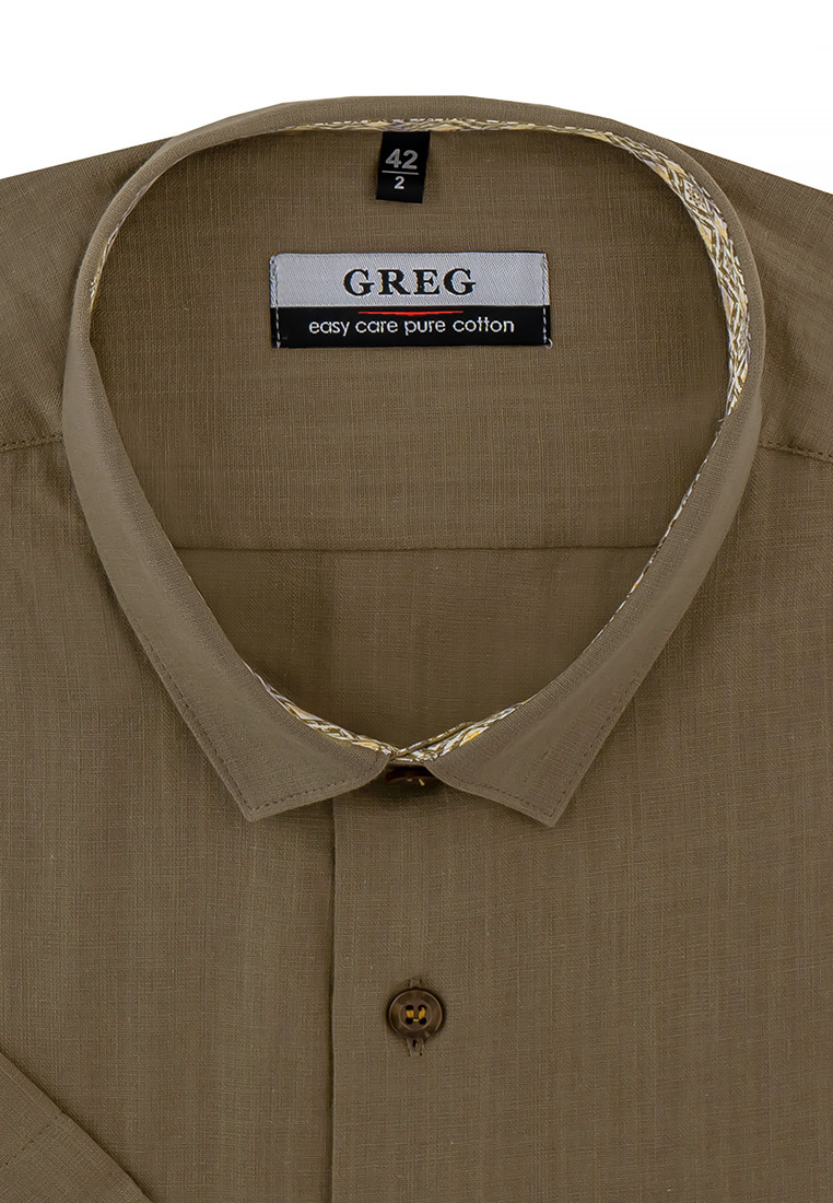 

Рубашка мужская Greg 01-00010040 зеленая 39, Зеленый, 01-00010040