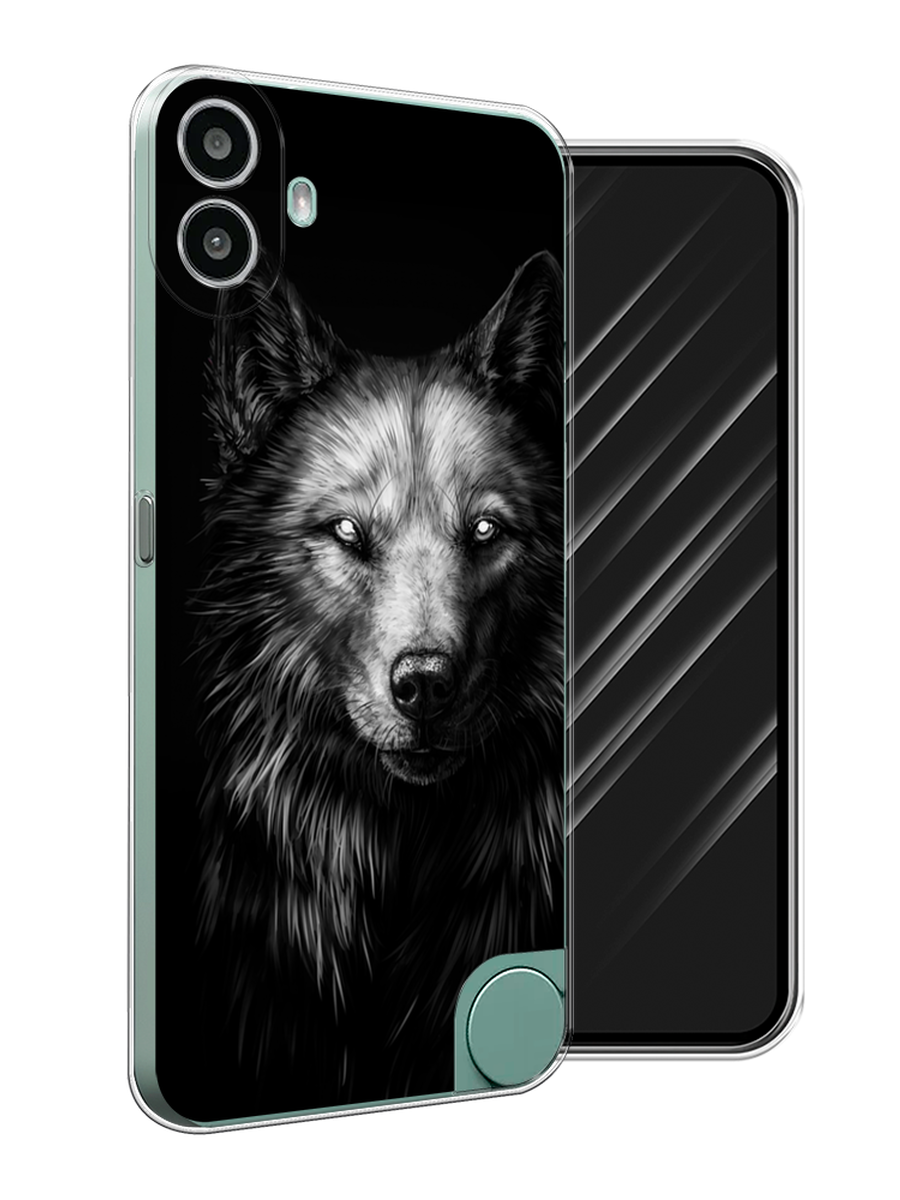 

Чехол Awog на CMF Phone 1 "Волк черно белый", Серый;бежевый;белый, 3300450-1