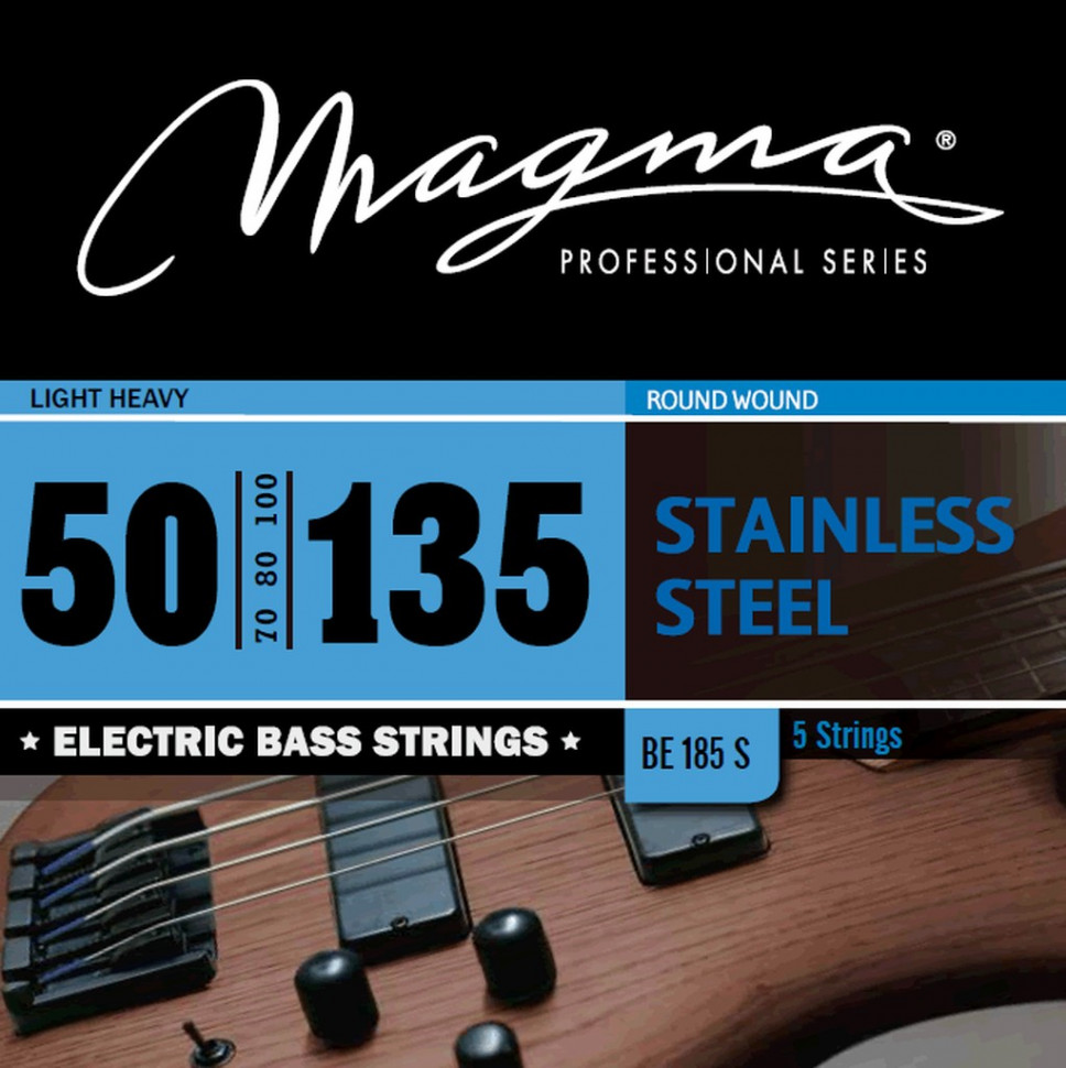 

Комплект струн для 5-струнной бас-гитары Low B 50-135 Magma Strings BE185S, BE185S