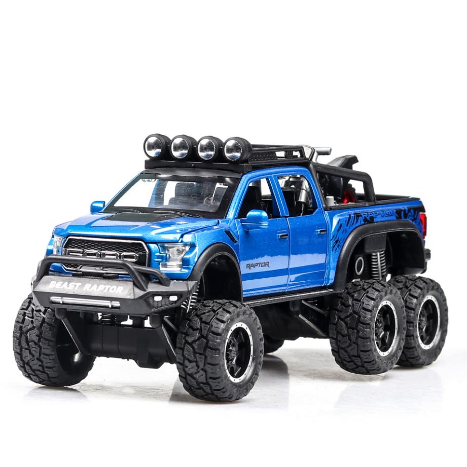 

Масштабная модель автомобиля Ford F-150 Raptor 6x6 в масштабе 1/32 blue