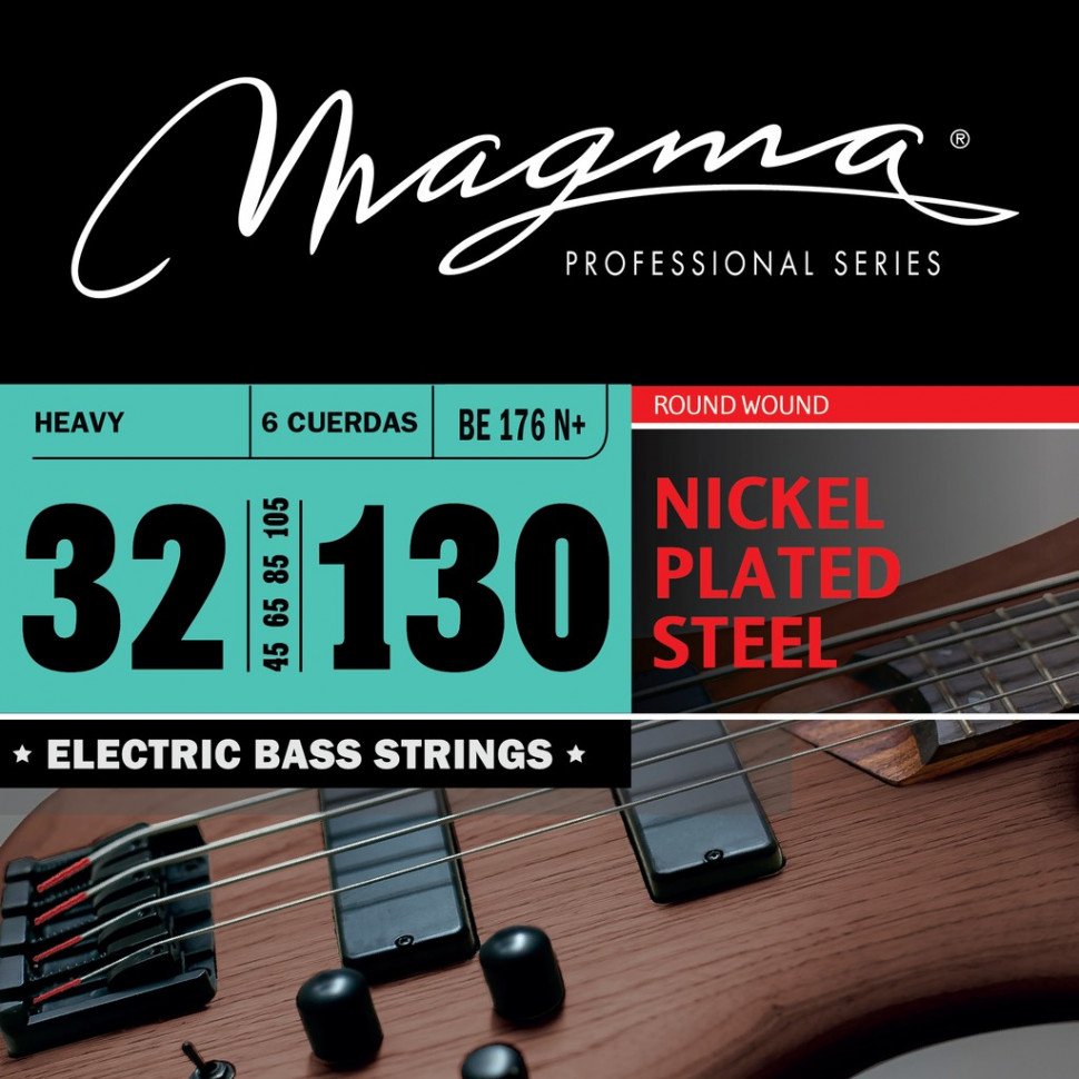 Комплект струн для 6-струнной бас-гитары 32-131 Magma Strings BE176N 3679₽