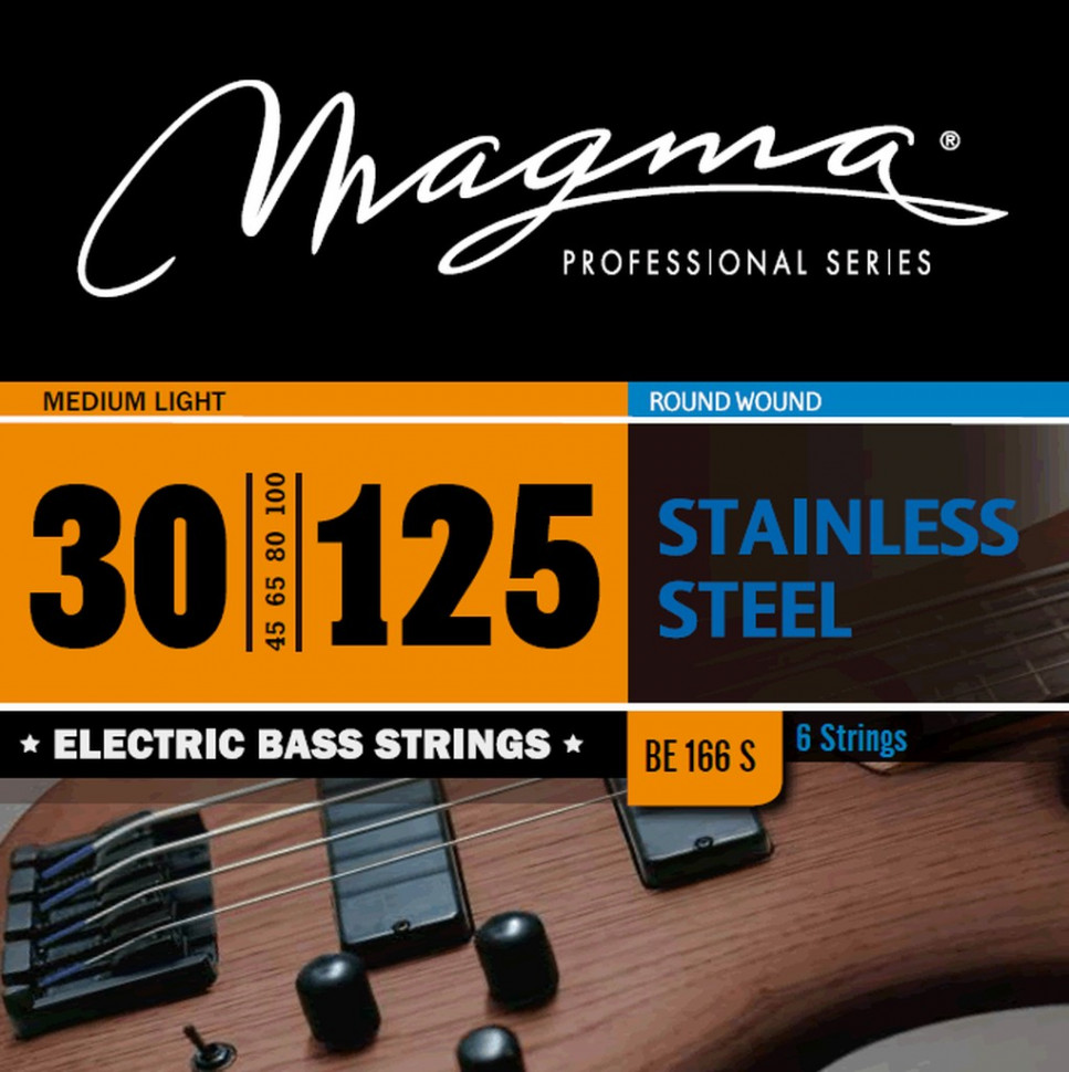 

Комплект струн для 6-струнной бас-гитары 30-125 Magma Strings BE166S, BE166S