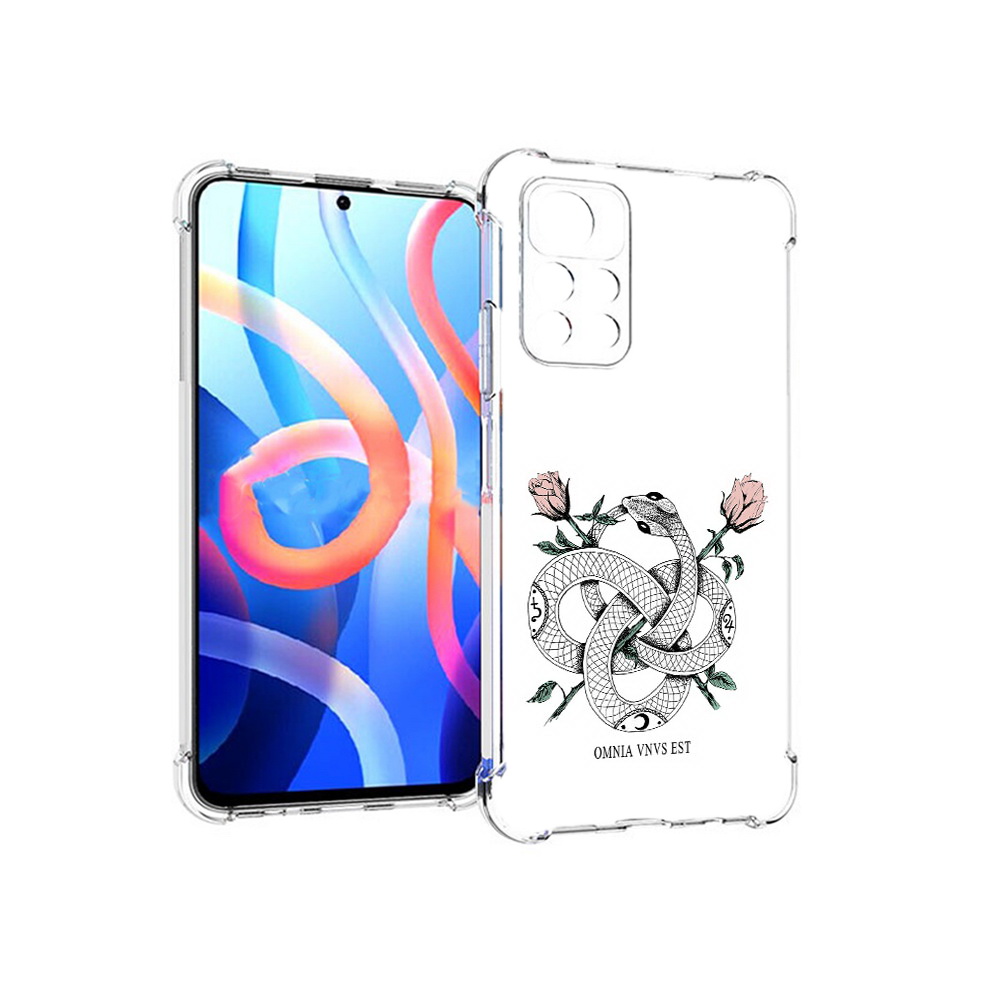 

Чехол MyPads Tocco для Xiaomi Poco M4 Pro 5G нарисованная змея абстракция, Прозрачный, Tocco