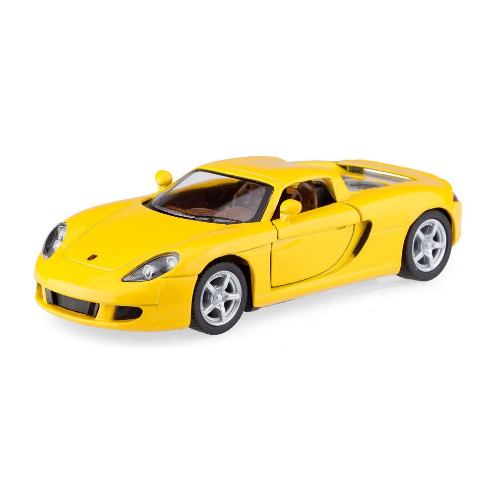 Игрушечная машинка Kinsmart Porsche Carrera GT 136 желтая инерц УТ0058181 780₽