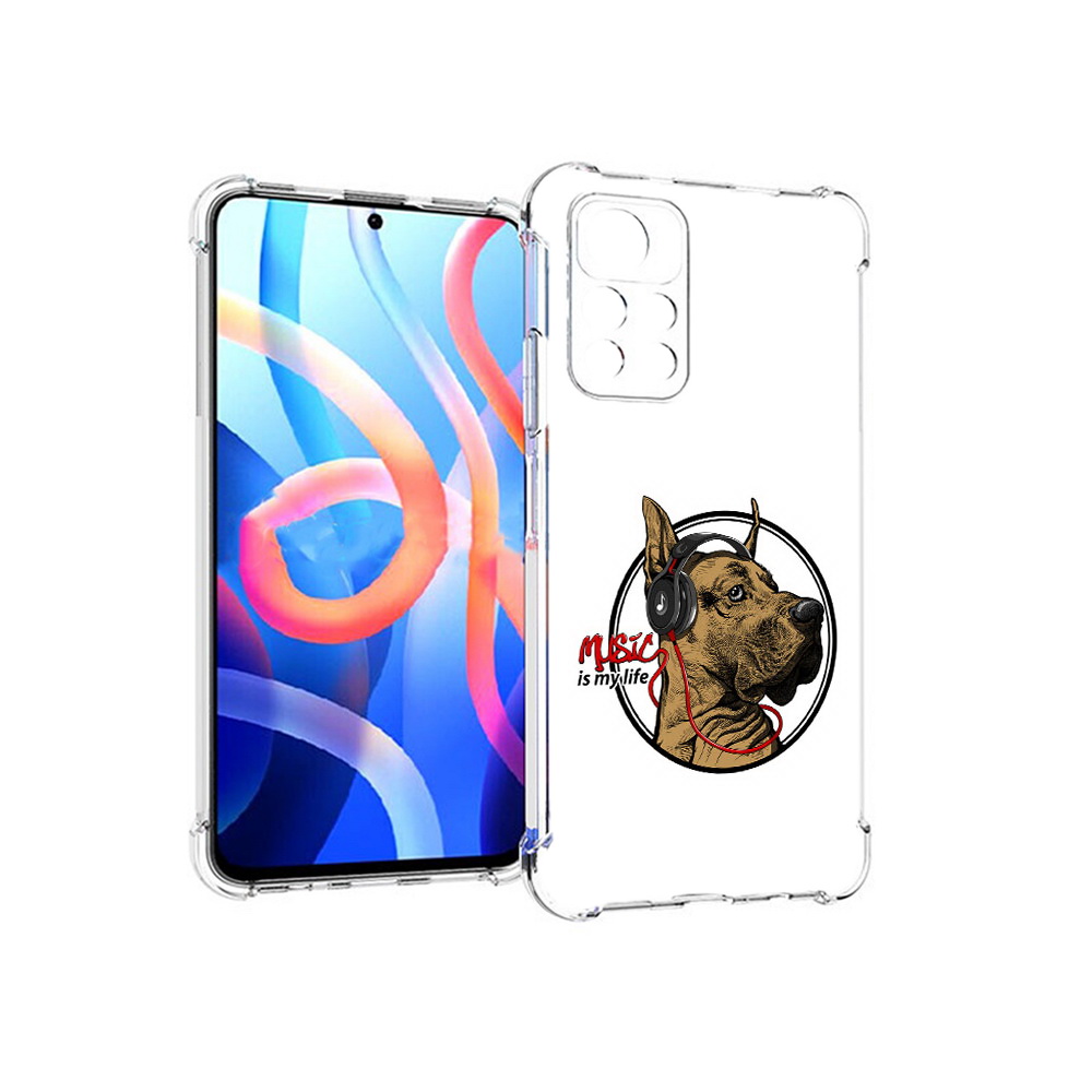 

Чехол MyPads Tocco для Xiaomi Poco M4 Pro 5G музыкальная собака (PT200061.301.490), Прозрачный, Tocco