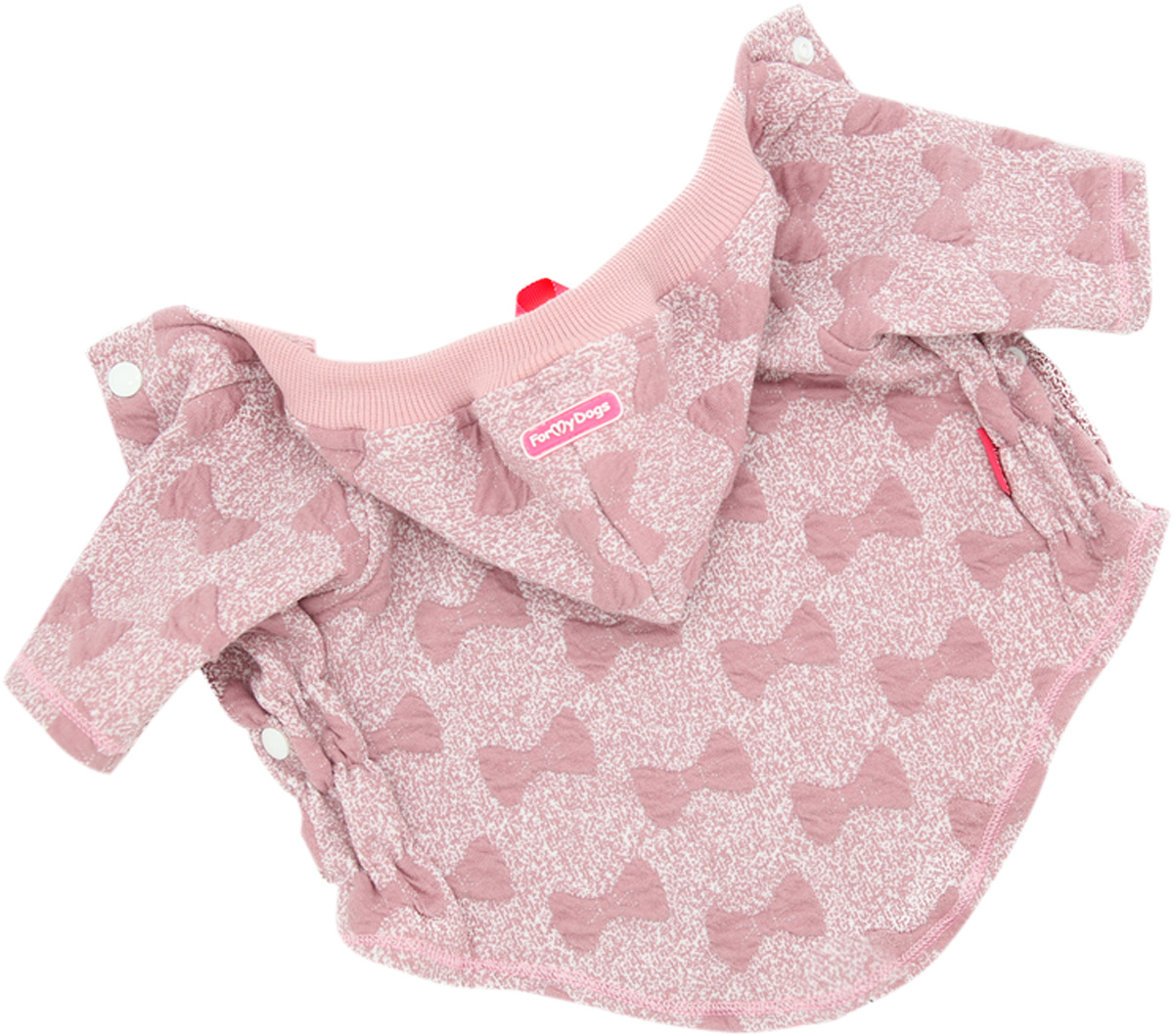 

Толстовка для собак FOR MY DOGS Бантики, женский, розовый, 10, длина спины 24 см, 312SS-2018
