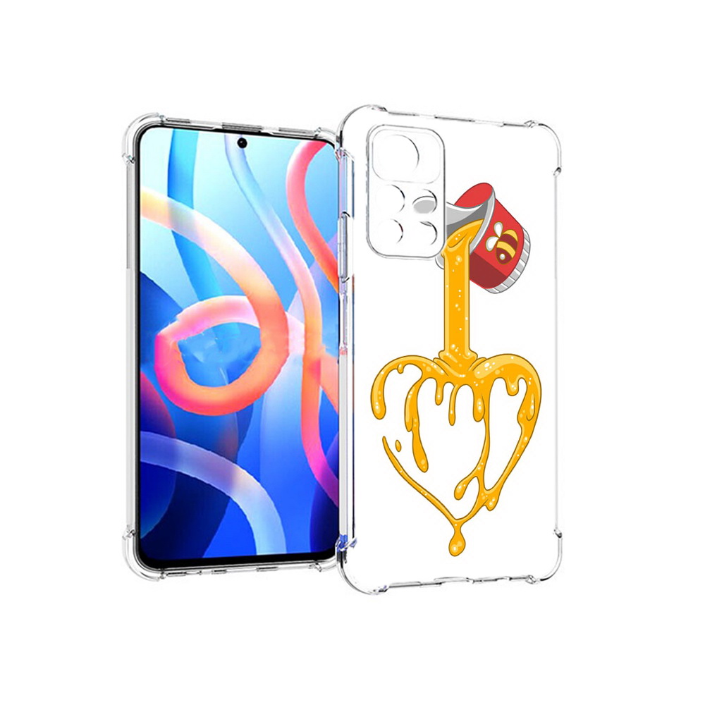 

Чехол MyPads Tocco для Xiaomi Poco M4 Pro 5G медовое сердце (PT200061.301.471), Прозрачный, Tocco
