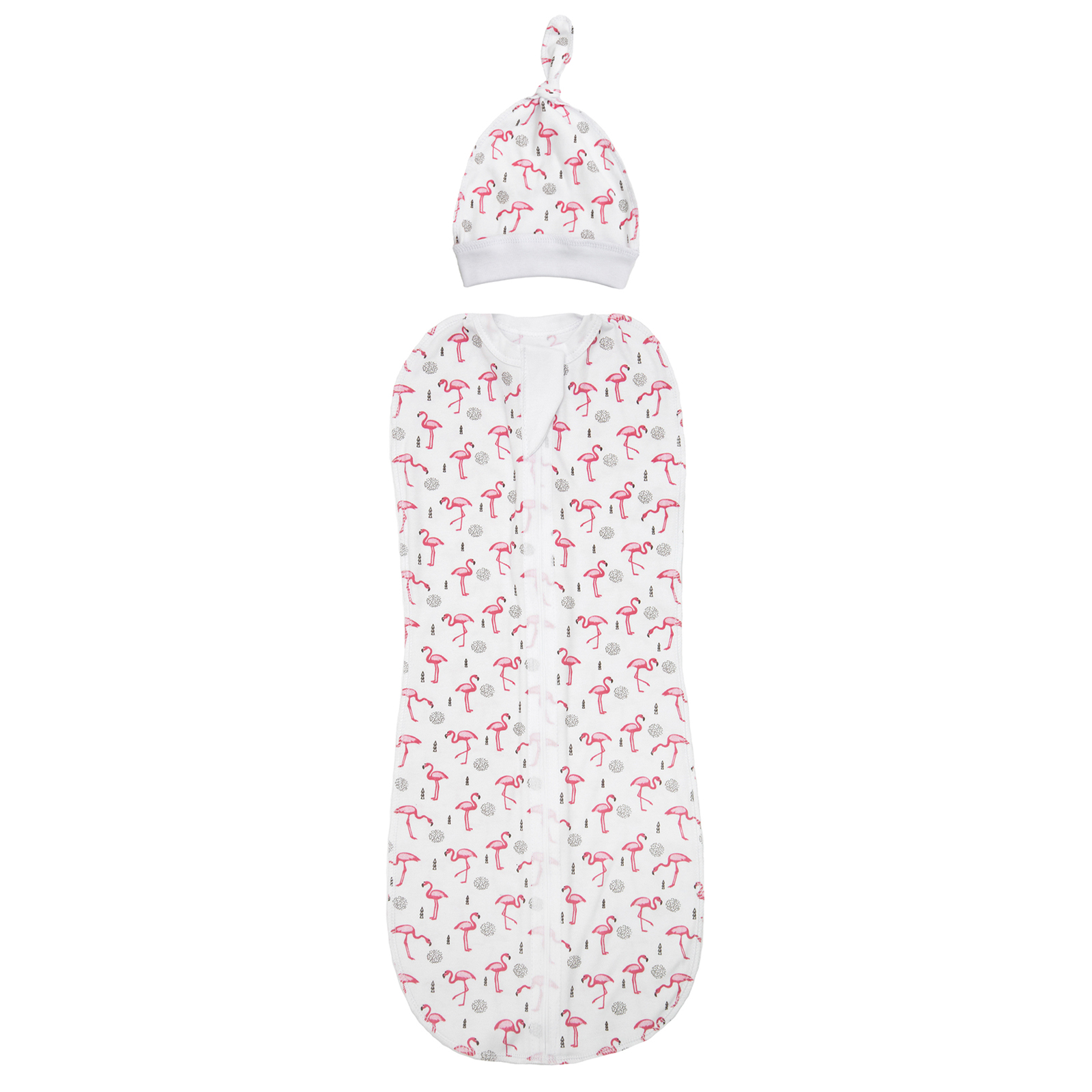 

Пеленка-кокон Amarobaby Soft Hugs Фламинго белый р.56/68, Розовый, AB570120SH