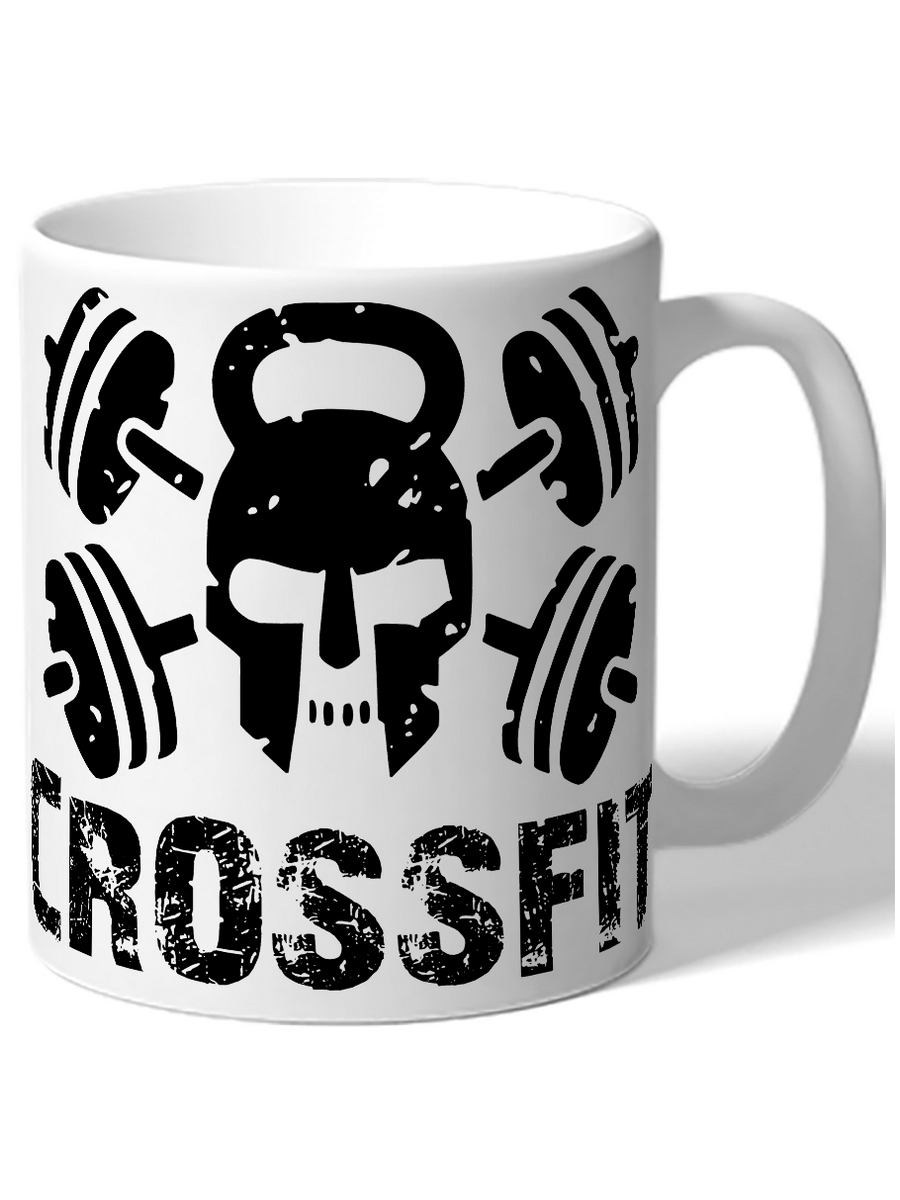 

Кружка DRABS Crossfit череп в шлеме, со штангами