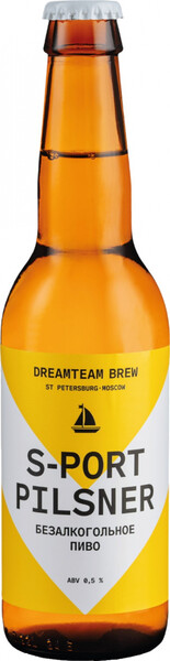 

Пиво Dreamteam Brew S-Port Pilsner Alkoholfrei 0,33 л, Светлое