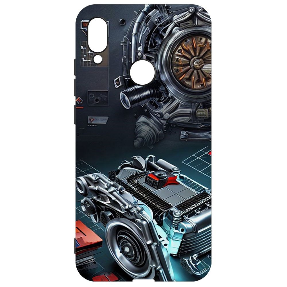 

Чехол-накладка Софт Моторы для Xiaomi Redmi Note 7, Черный