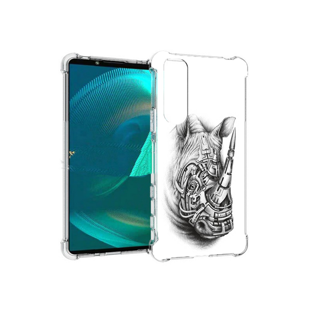

Чехол MyPads Tocco для Sony Xperia 5 III стальной носорог (PT172137.231.620), Прозрачный, Tocco