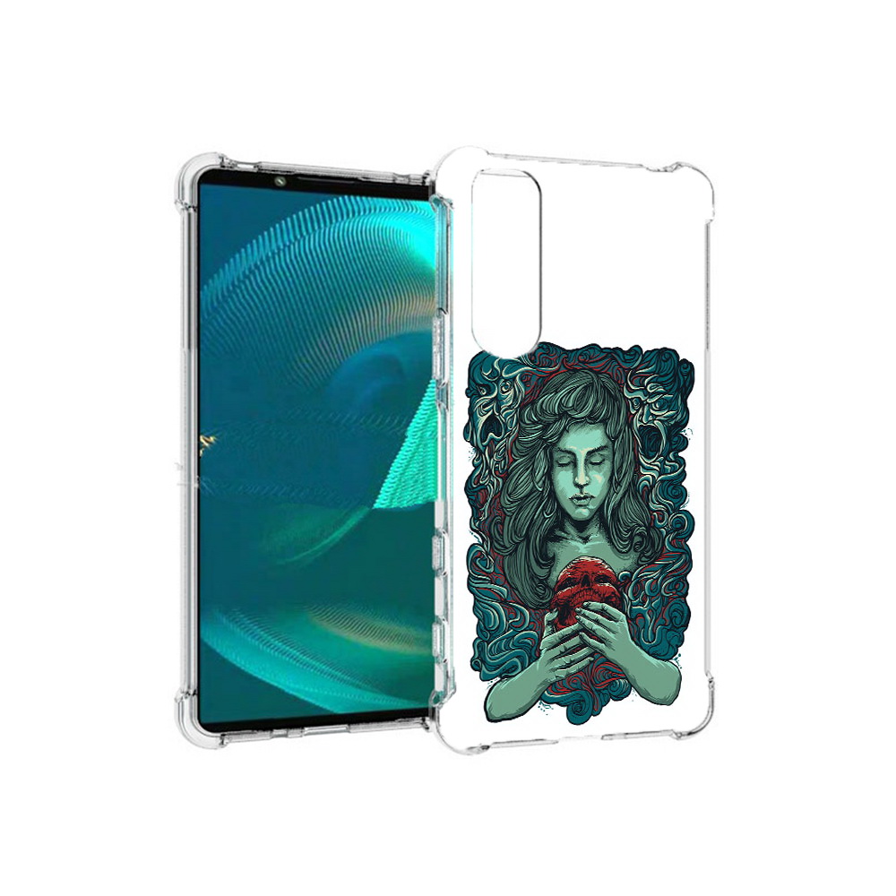 

Чехол MyPads Tocco для Sony Xperia 5 III спящая девушка (PT172137.231.619), Прозрачный, Tocco
