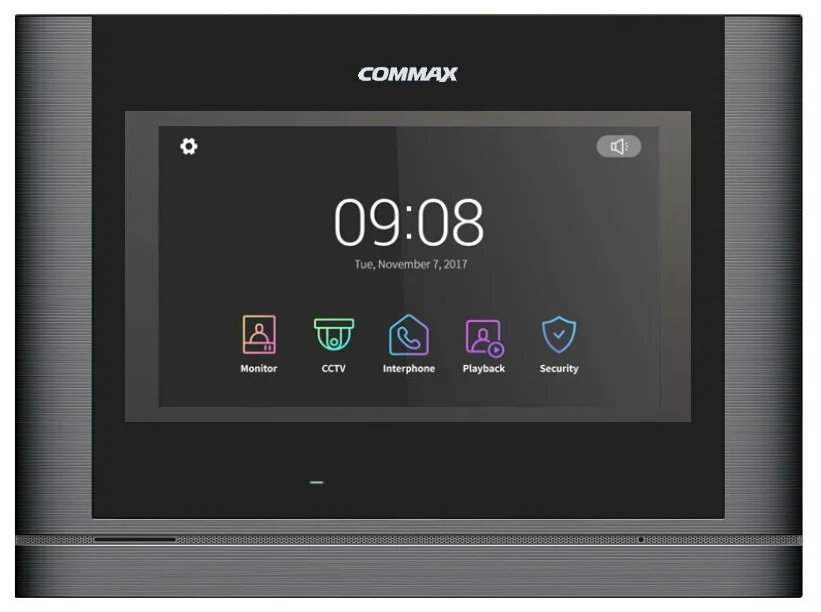 фото Монитор видеодомофона cdv-70mf (темное серебро black smog) commax