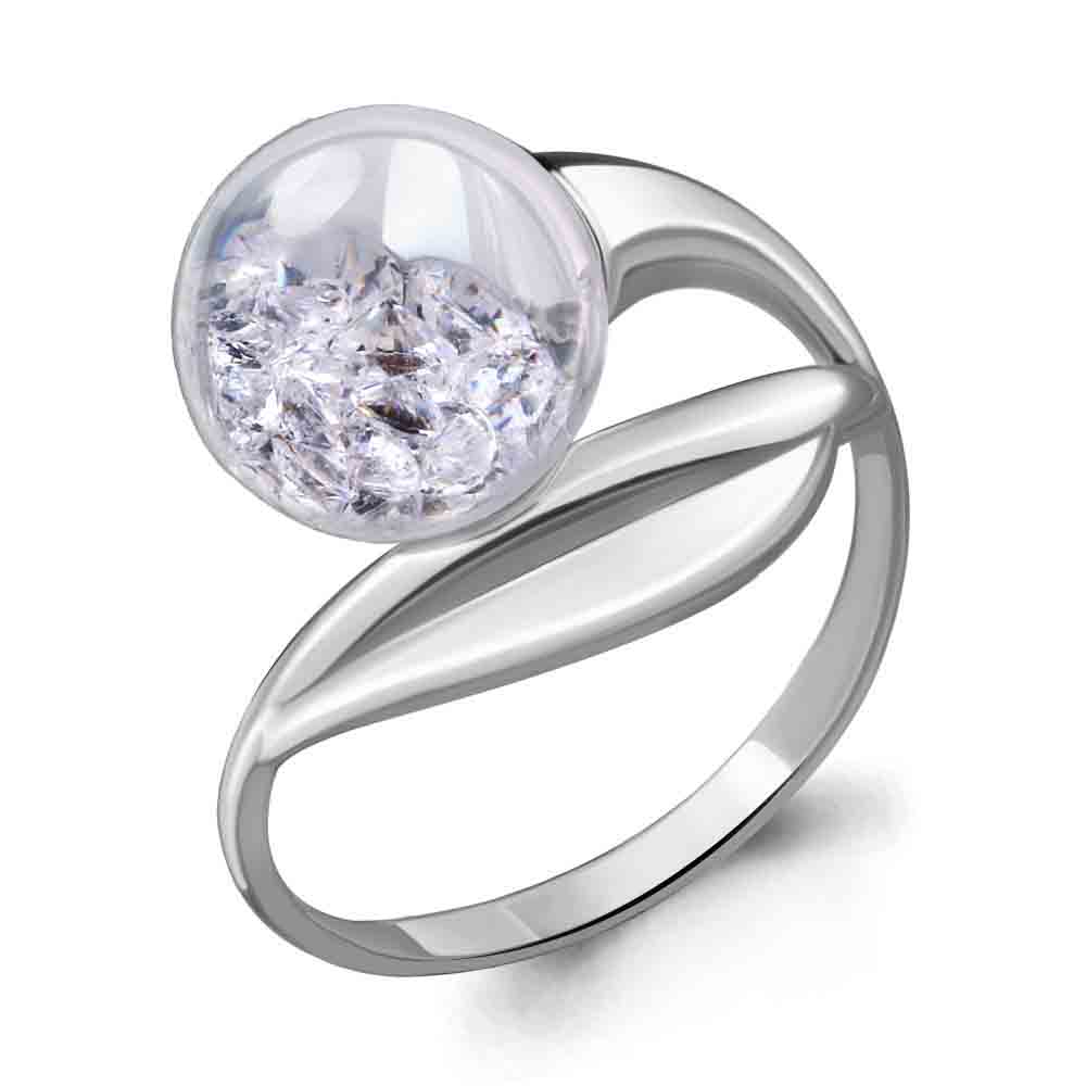 

Кольцо из серебра с фианитом р. Aquamarine 64414, 64414_925_р