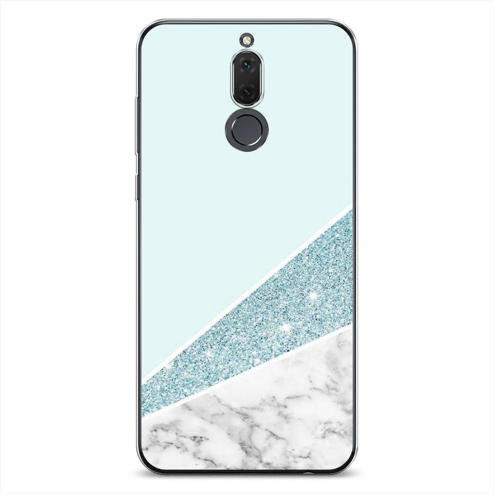 

Чехол Awog на Huawei Nova 2i/Mate 10 Lite "Мрамор с голубыми блестками", Голубой;белый, 6120550-3
