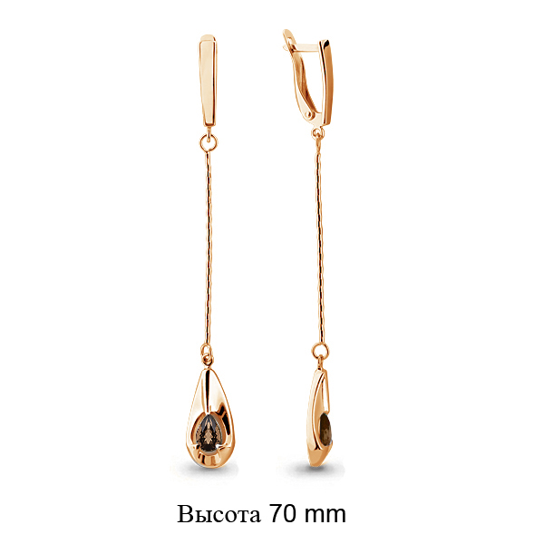 

Серьги подвески из серебра с кварцем Aquamarine 4472301, 4472301_925_з