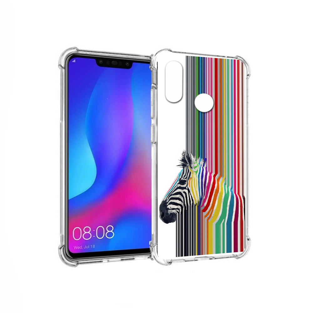 

Чехол MyPads Tocco для Huawei Nova 3 радужная зебра (PT115710.27.565), Прозрачный, Tocco