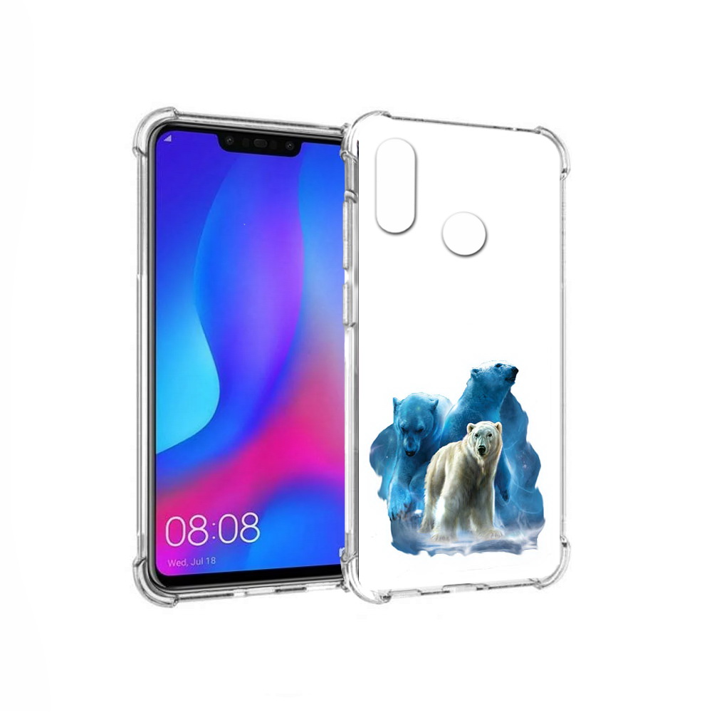 

Чехол MyPads Tocco для Huawei Nova 3 полярный медведь (PT115710.27.549), Прозрачный, Tocco