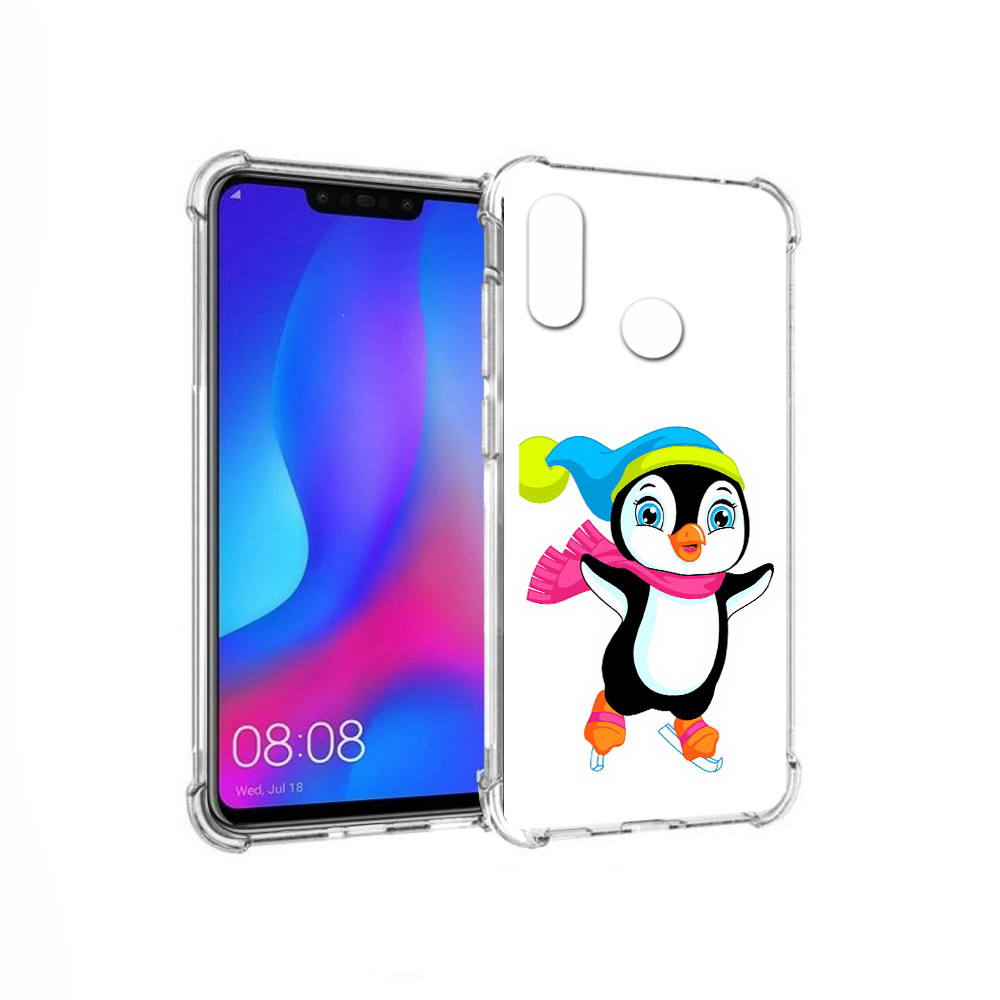 

Чехол MyPads Tocco для Huawei Nova 3 пингвин на коньках (PT115710.27.540), Прозрачный, Tocco