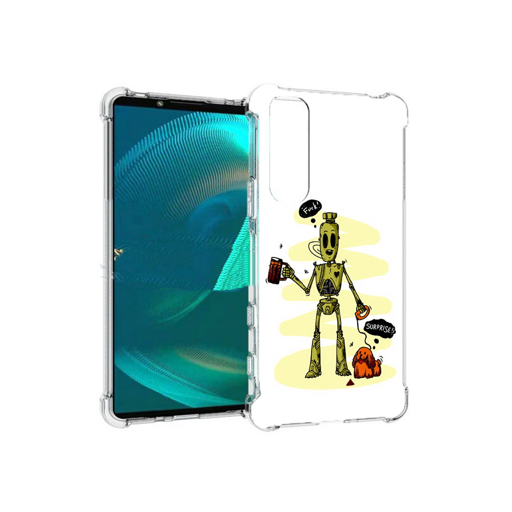 

Чехол MyPads Tocco для Sony Xperia 5 III прикольный робот (PT172137.231.557), Прозрачный, Tocco