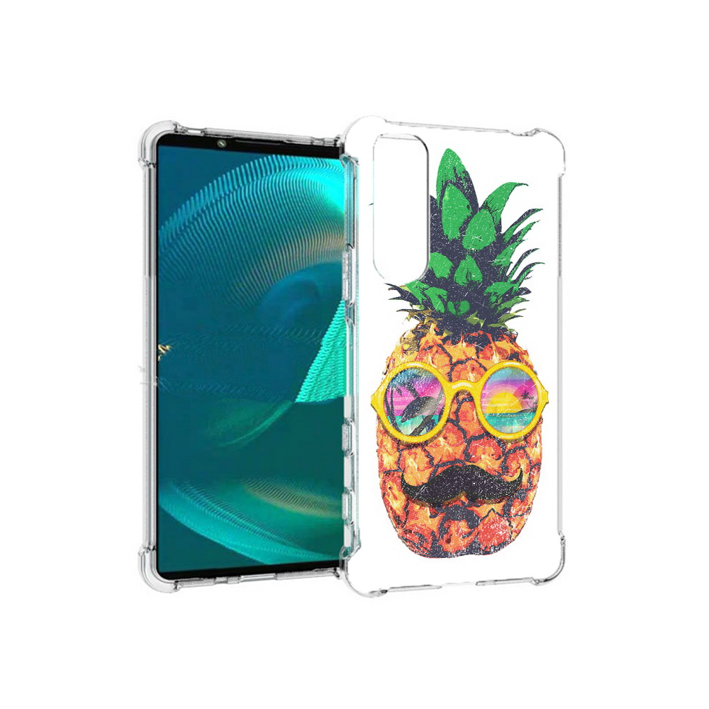 

Чехол MyPads Tocco для Sony Xperia 5 III прикольный ананас с лицом (PT172137.231.556), Прозрачный, Tocco