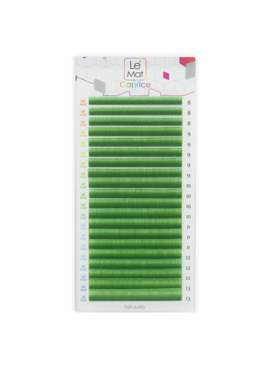 

Ресницы Green Le Maitre Caprice 20 линий B 0.10 MIX 7-13 mm, Зеленый