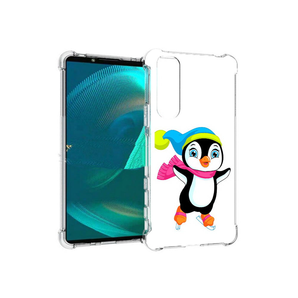 

Чехол MyPads Tocco для Sony Xperia 5 III пингвин на коньках (PT172137.231.540), Прозрачный, Tocco