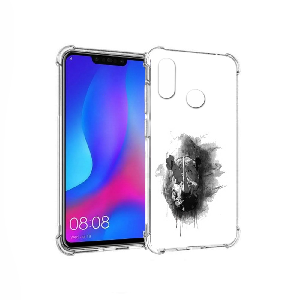 

Чехол MyPads Tocco для Huawei Nova 3 носорог (PT115710.27.523), Прозрачный, Tocco