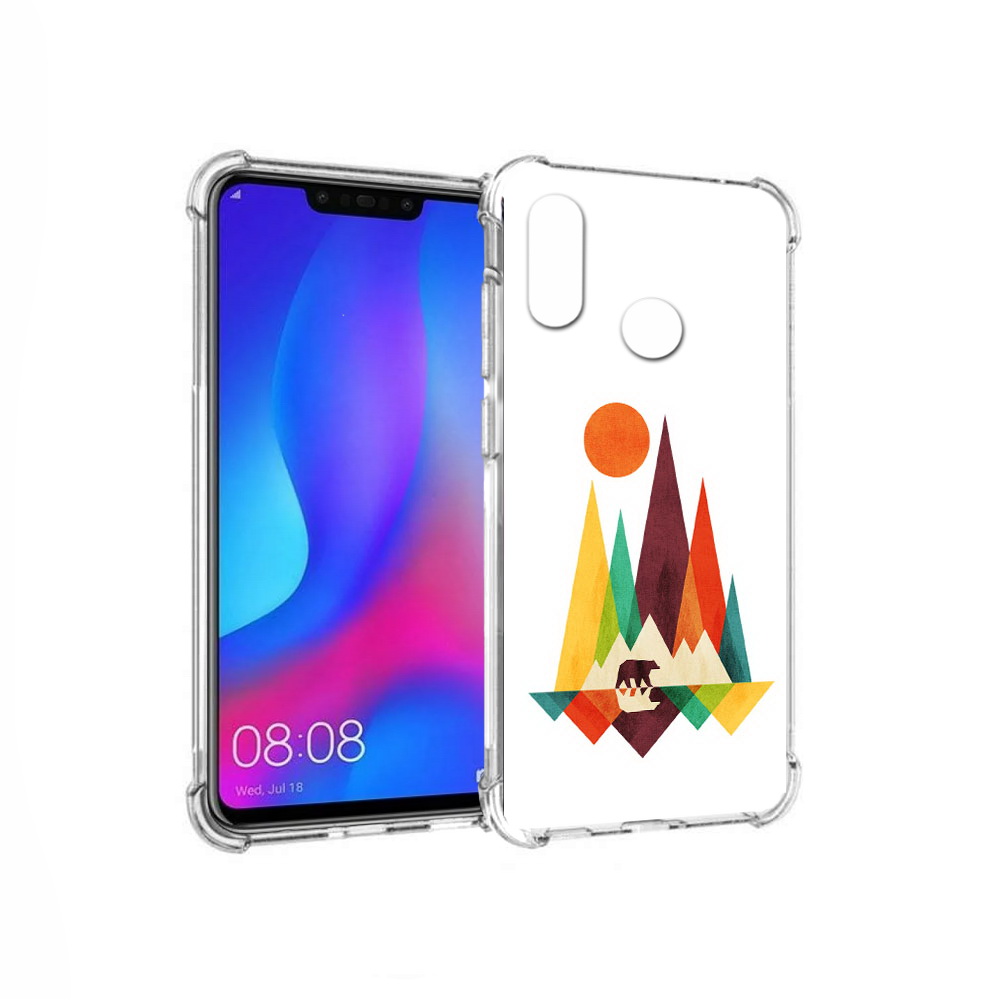 

Чехол MyPads Tocco для Huawei Nova 3 нарисованные горы с медведем (PT115710.27.506), Прозрачный, Tocco