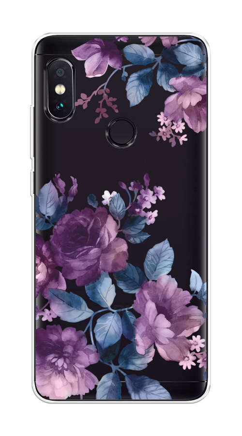 

Чехол на Xiaomi Redmi Note 5/Note 5 Pro "Purple Blossoms", Синий;фиолетовый, 32750-1