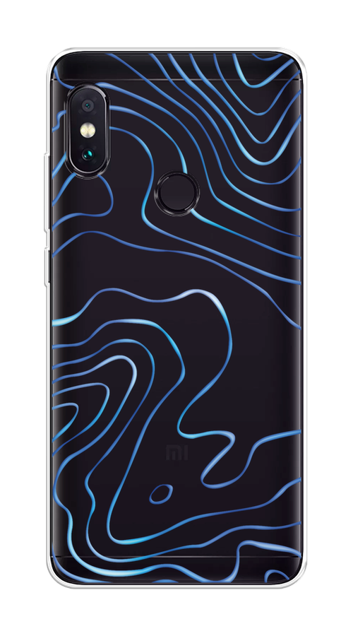 

Чехол на Xiaomi Redmi Note 5/Note 5 Pro "Blue lines", Прозрачный;синий, 32750-1