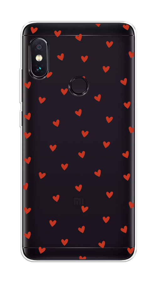 

Чехол на Xiaomi Redmi Note 5/Note 5 Pro "Red hearts", Красный;прозрачный, 32750-1