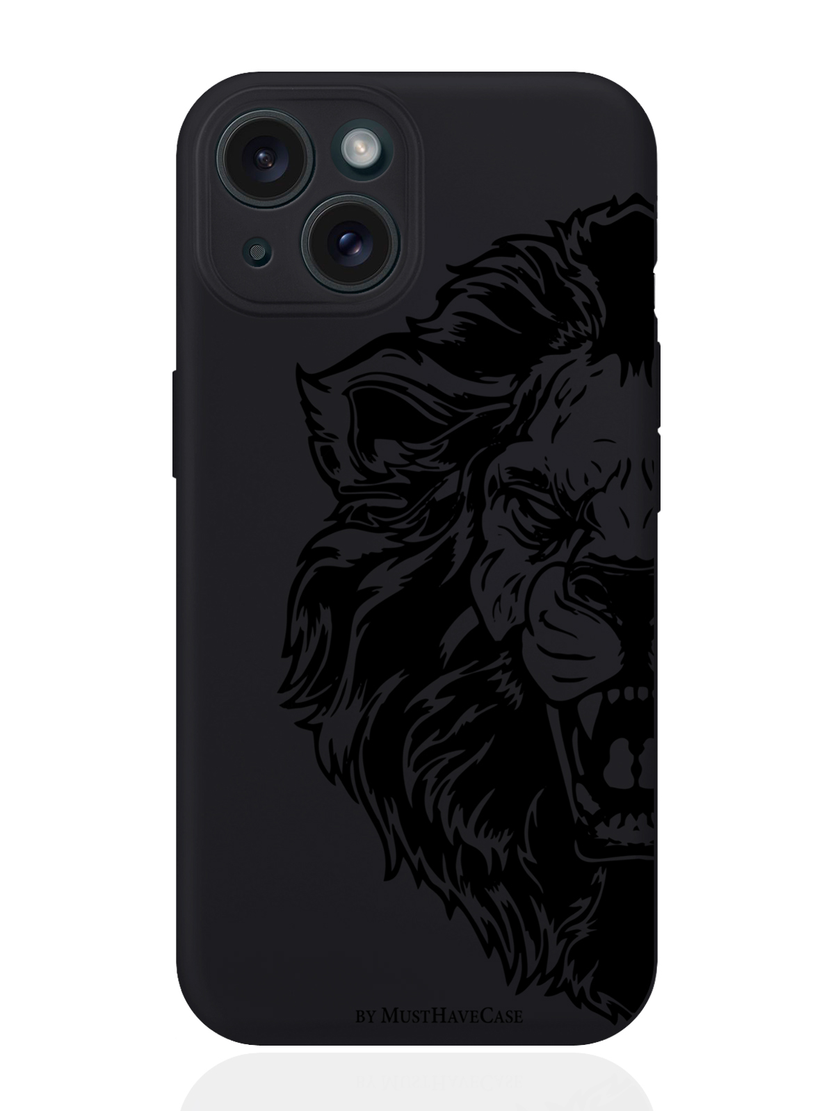 

Чехол для смартфона iPhone 15 Король Лев силиконовый черный, Черный;коричневый
