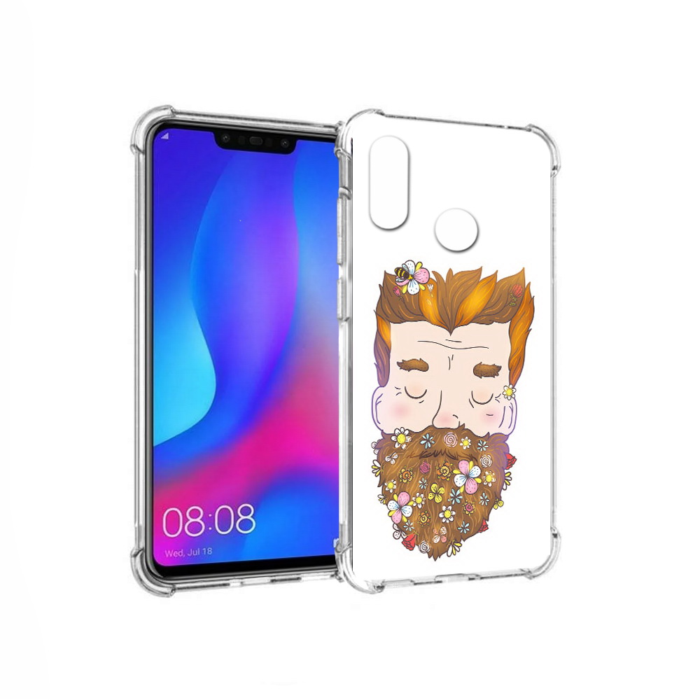 

Чехол MyPads Tocco для Huawei Nova 3 мужчина с цветами в бороде (PT115710.27.489), Прозрачный, Tocco