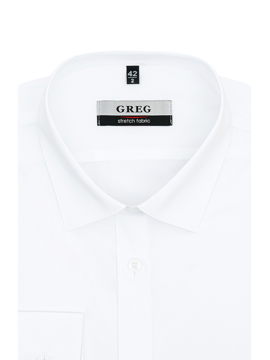 

Рубашка мужская Greg 00-00001688 белая 43, Белый, 00-00001688