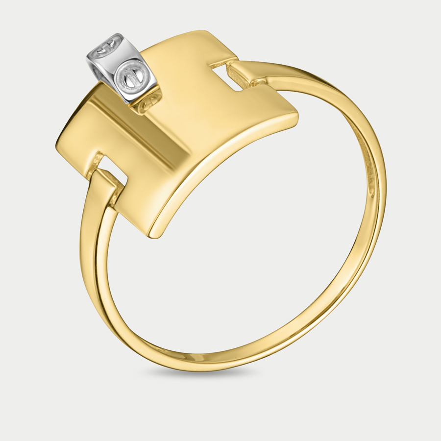 Кольцо из желтого золота р. 19 Corona к1160л