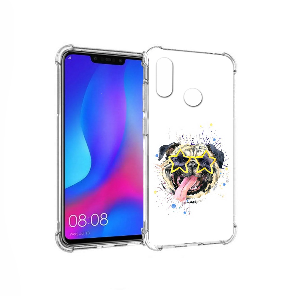 

Чехол MyPads Tocco для Huawei Nova 3 мопс боксер (PT115710.27.482), Прозрачный, Tocco