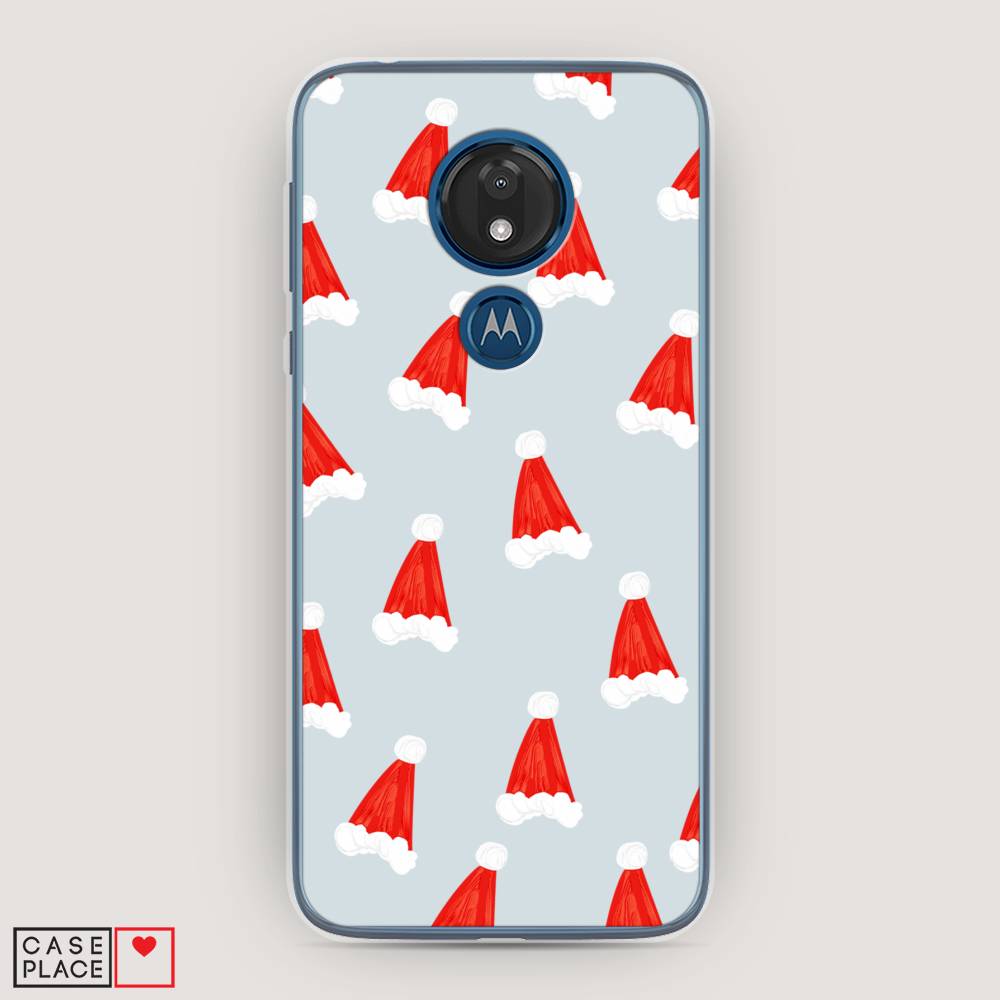 

Чехол для Motorola Moto G7 "Новогодние шапочки", Белый;красный;серый, 241150-5