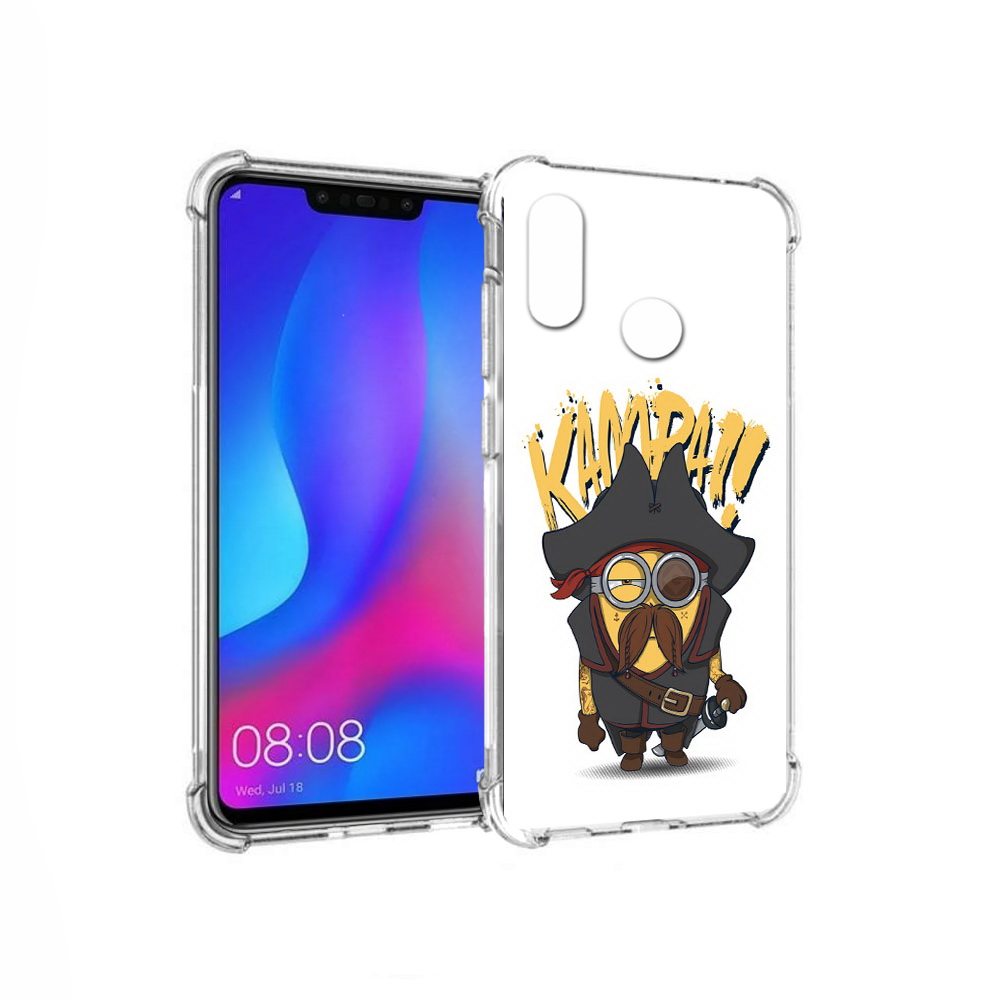 

Чехол MyPads Tocco для Huawei Nova 3 миньон пират (PT115710.27.476), Прозрачный, Tocco
